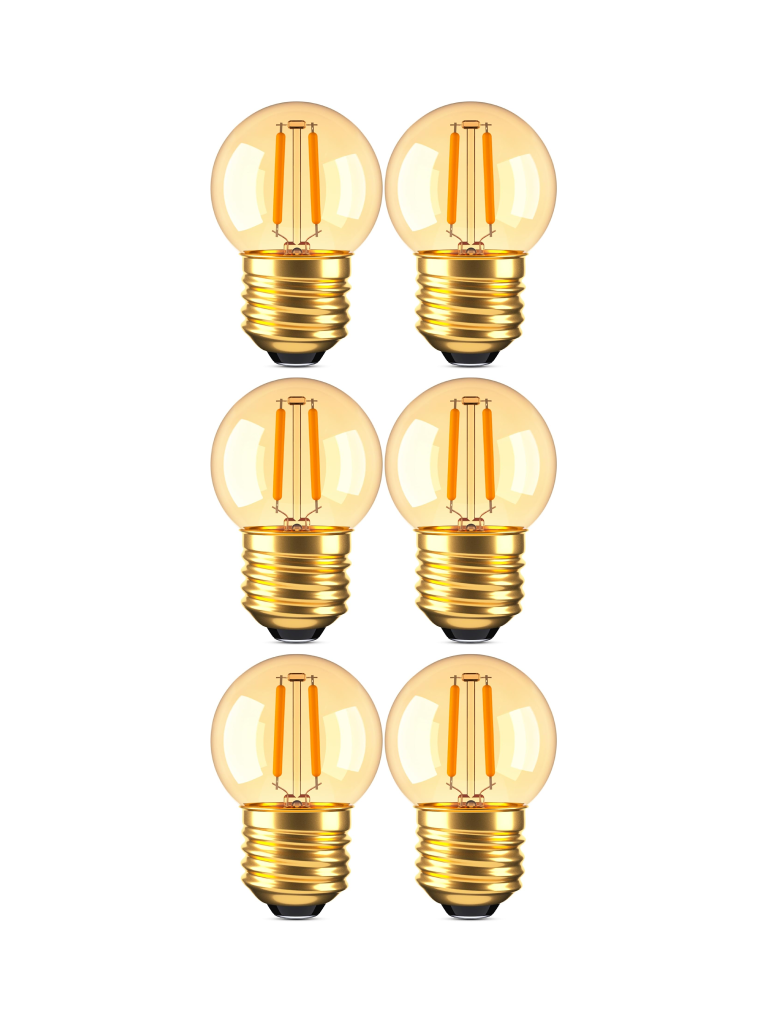 Extra Warm Globe Bulbs - E26, 2200K, G40